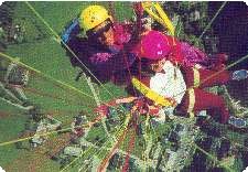 Paragleiten begleitet von einem erfahrenen Piloten.